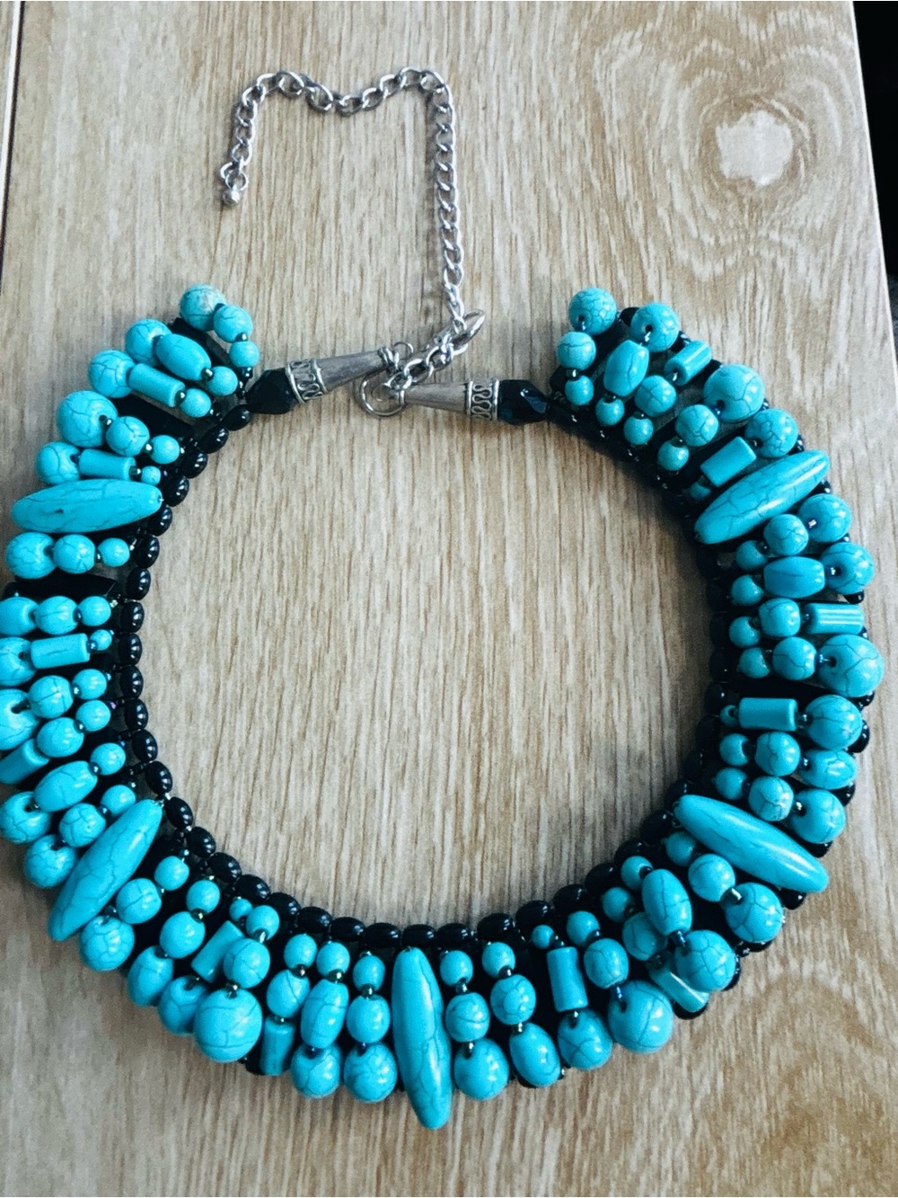 Turquoise Beaded Statement Necklace